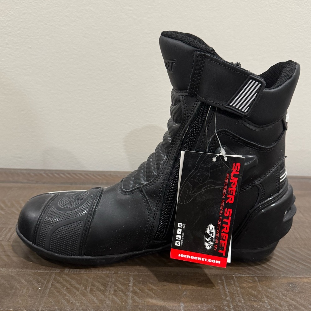 NWT Joe Rocket Superstreet Mens Motorcycle Boots Black size 11